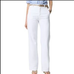 NWT J. Crew Factory White drapey denim trouser size 27